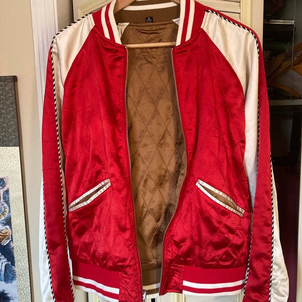 Straight to Hell Boogie Reversible Bomber Jacket Size M